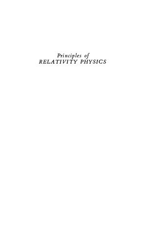 Couverture : Principles of Relativity Physics