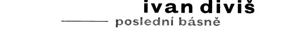 Couverture : Poslední básně