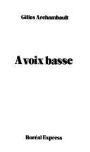 Couverture : À voix basse