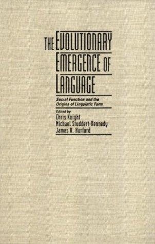 Couverture : The Evolutionary emergence of language