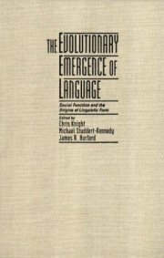 Couverture : The Evolutionary emergence of language