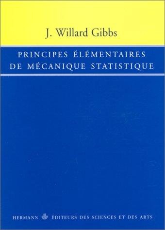 Couverture : Principes élémentaires de mécanique statistique
