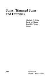 Couverture : Sums, trimmed sums, and extremes