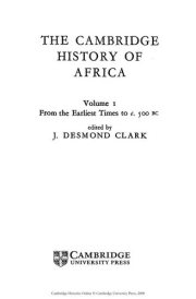 Couverture : The Cambridge History of Africa