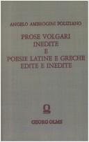 Couverture : Prose volgari inedite e poesie latine e greche edite e inedite