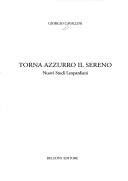 Couverture : Torna azzurro il sereno