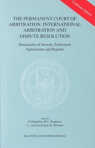 Couverture : The Permanent Court of Arbitration