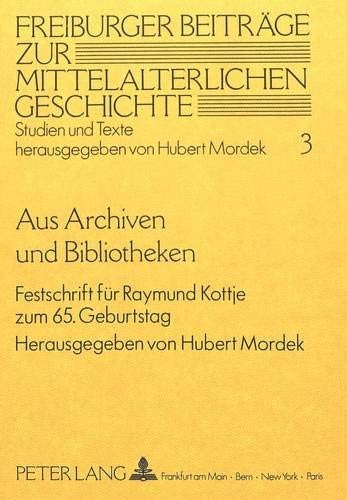 Couverture : Aus Archiven und Bibliotheken