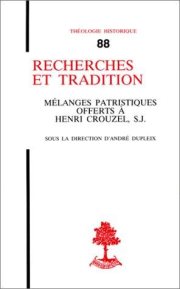 Couverture : Recherches et tradition
