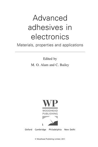 Couverture : Advanced adhesives in electronics