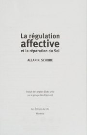 Couverture : La régulation affective et la réparation du soi