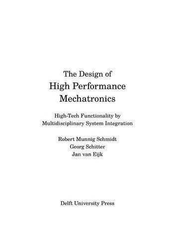 Couverture : The design of high performance mechatronics