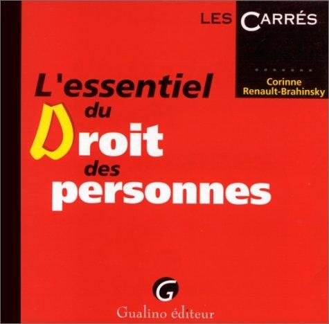 Couverture : L'essentiel du droit des personnes