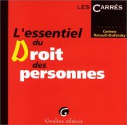 Couverture : L'essentiel du droit des personnes