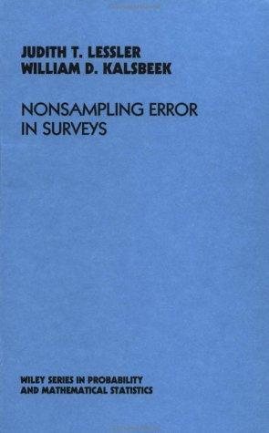 Couverture : Nonsampling error in surveys