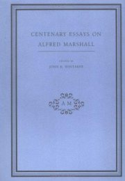 Couverture : Centenary essays on Alfred Marshall