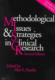 Couverture : Methodological issues & strategies in clinical research