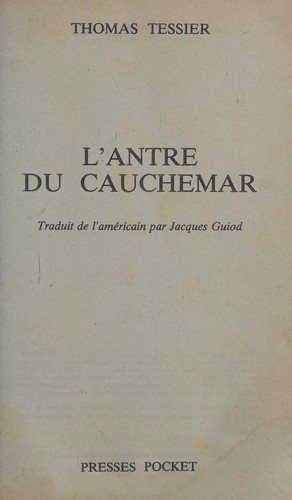 Couverture : L'antre du cauchemar