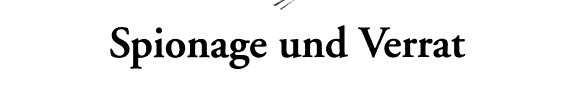 Couverture : Spionage und Verrat