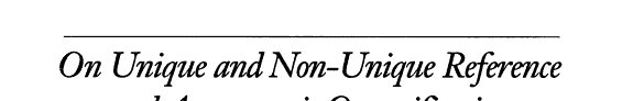 Couverture : On unique and non-unique reference and asymmetric quantification