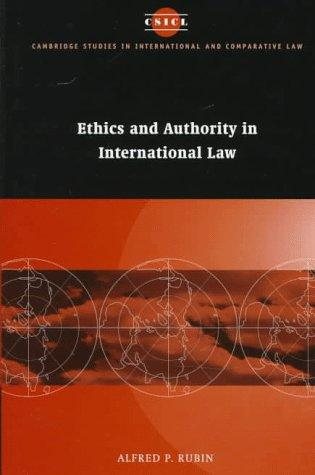 Couverture : Ethics and authority in international law