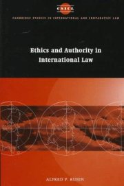 Couverture : Ethics and authority in international law