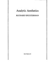 Couverture : Analytic aesthetics