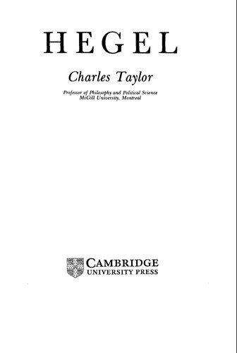 Couverture : Hegel
