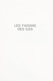 Couverture : Les faisans des îles