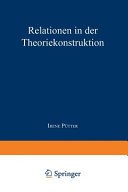 Couverture : Relationen in der Theoriekonstruktion