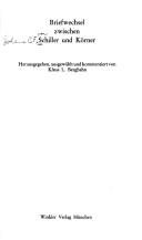 Couverture : Briefwechsel zwischen Schiller und Körner.