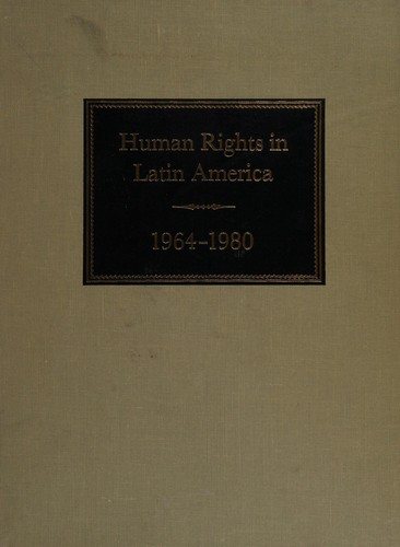 Couverture : Human rights in Latin America, 1964-1980