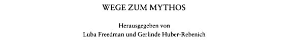 Couverture : Wege zum Mythos