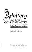 Couverture : Adultery in the American novel