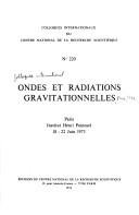 Couverture : Ondes et radiations gravitationnelles