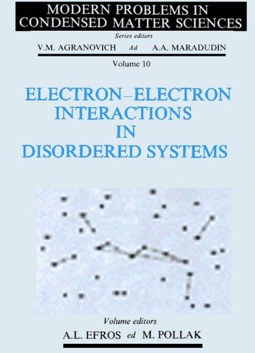 Couverture : Electron-electron interactions in disordered systems