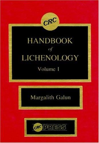 Couverture : CRC Handbook of Lichenology, Volume I