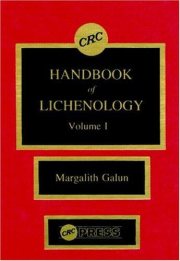 Couverture : CRC Handbook of Lichenology, Volume I