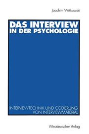 Couverture : Das Interview in der Psychologie