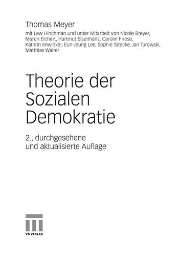 Couverture : Theorie der sozialen Demokratie