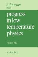 Couverture : Progress in Low Temperature Physics