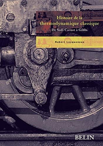Couverture : Histoire de la thermodynamique classique