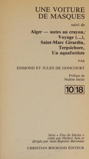 Couverture : Une voiture de masques