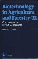 Couverture : Cryopreservation of plant germplasm I