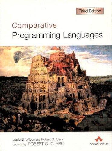 Couverture : Comparative programming languages