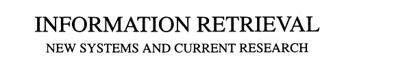 Couverture : Information retrieval