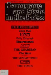 Couverture : Language and Style in the Press