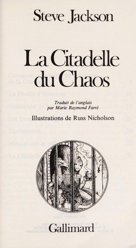 Couverture : Defis fantastiques. La citadelle du Chaos