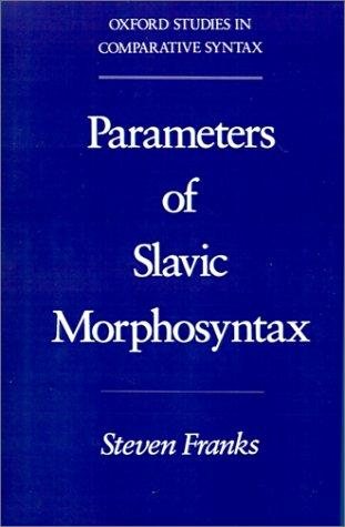Couverture : Parameters of Slavic morphosyntax