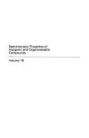 Couverture : Spectroscopic Properties of Inorganic and Organometallic Compounds